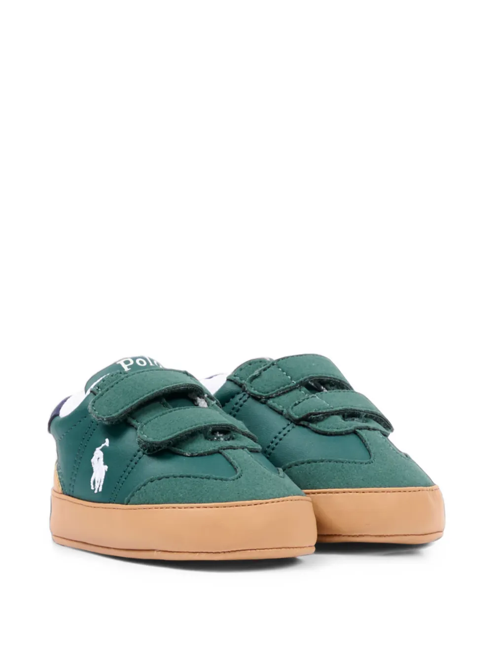 POLO RALPH LAUREN KIDS touch-strap sneakers - Verde
