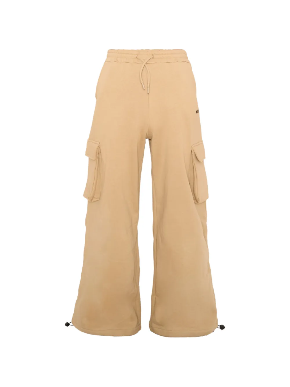 MSGM Kids logo-print cargo pants - Toni neutri