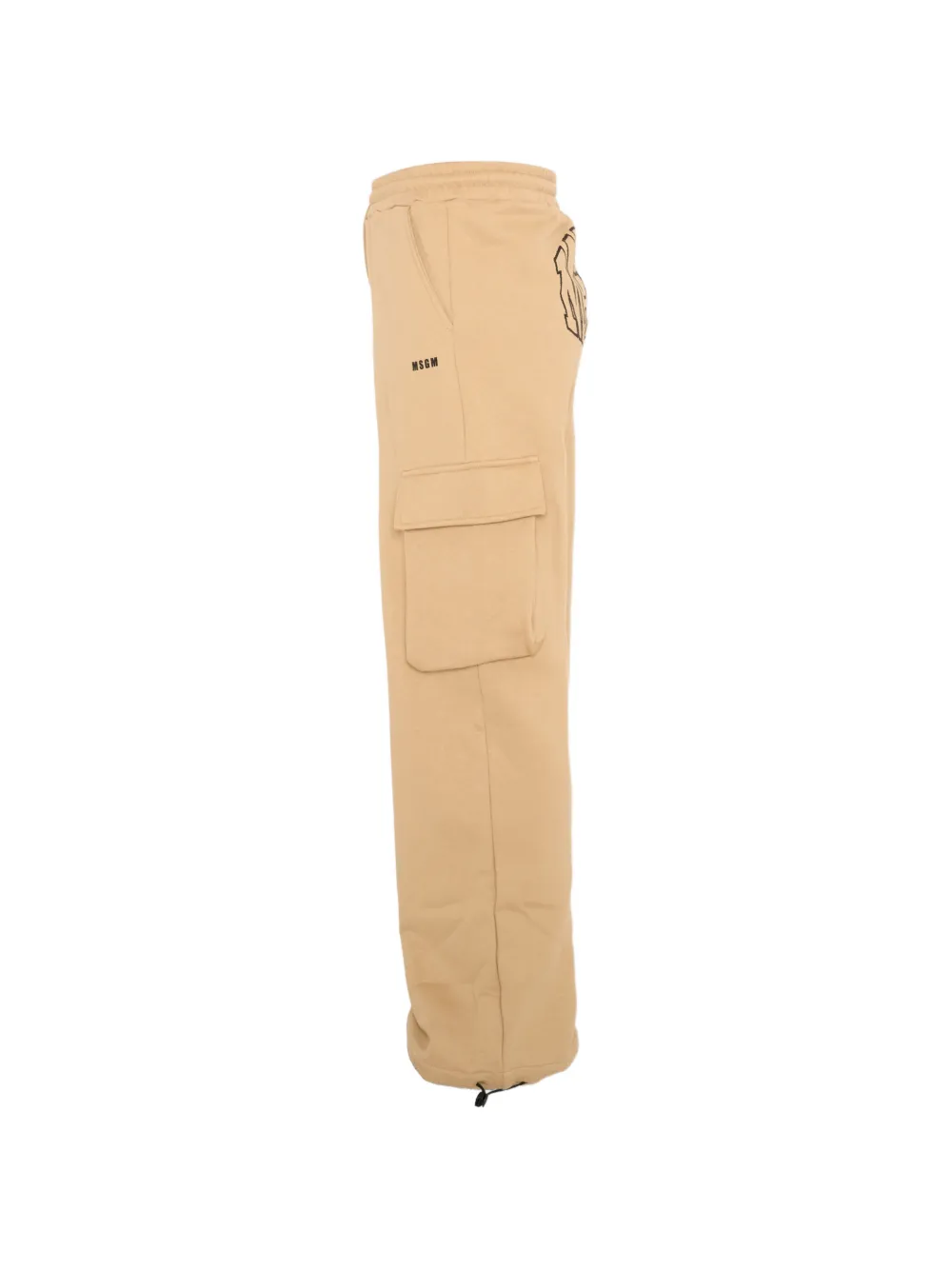 MSGM Kids Cargo broek met logoprint Beige