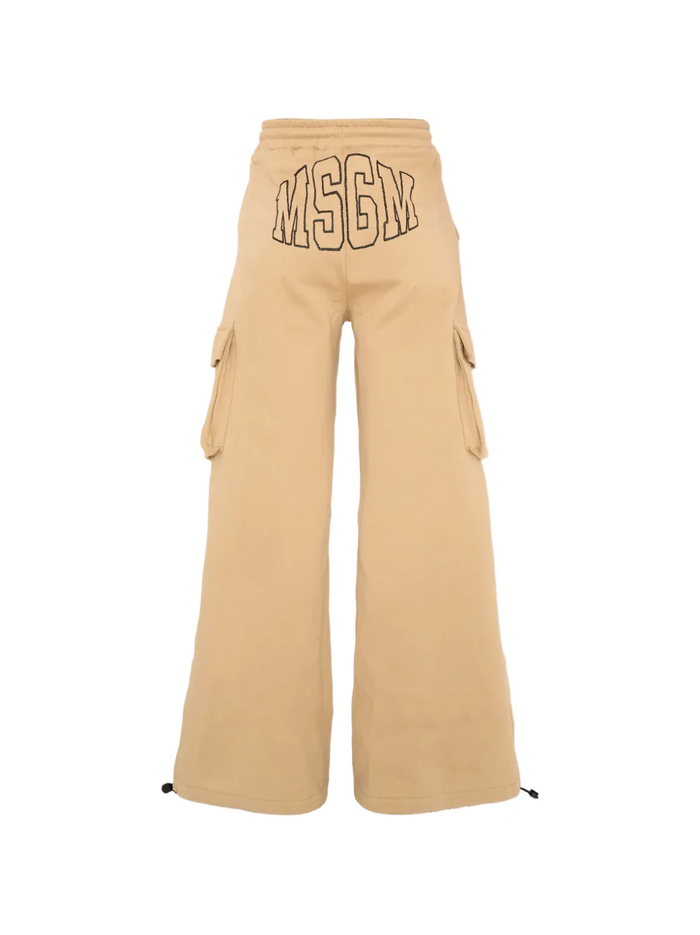 MSGM Kids Cargo broek met logoprint Beige