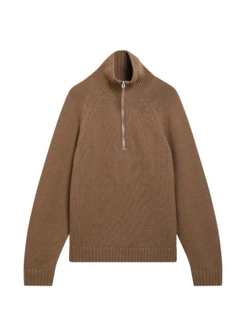 TOM FORD half-zip cable-knit sweater
