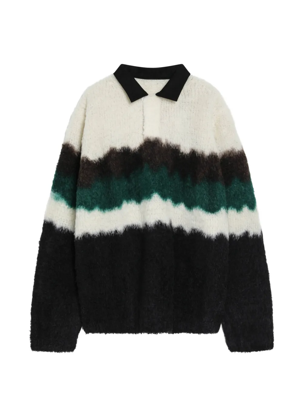 sacai Chusen-dyed knit polo shirt
