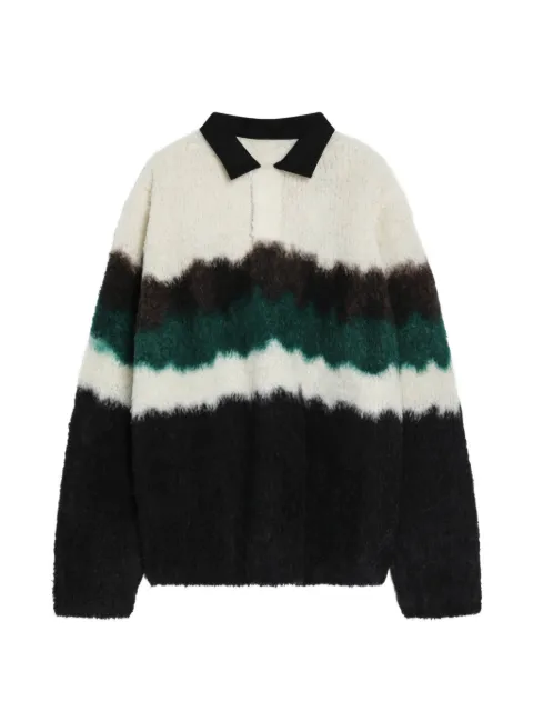 sacai Chusen-dyed knit polo shirt