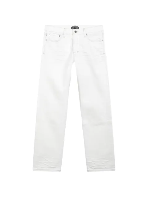 TOM FORD whiskered straight-leg jeans