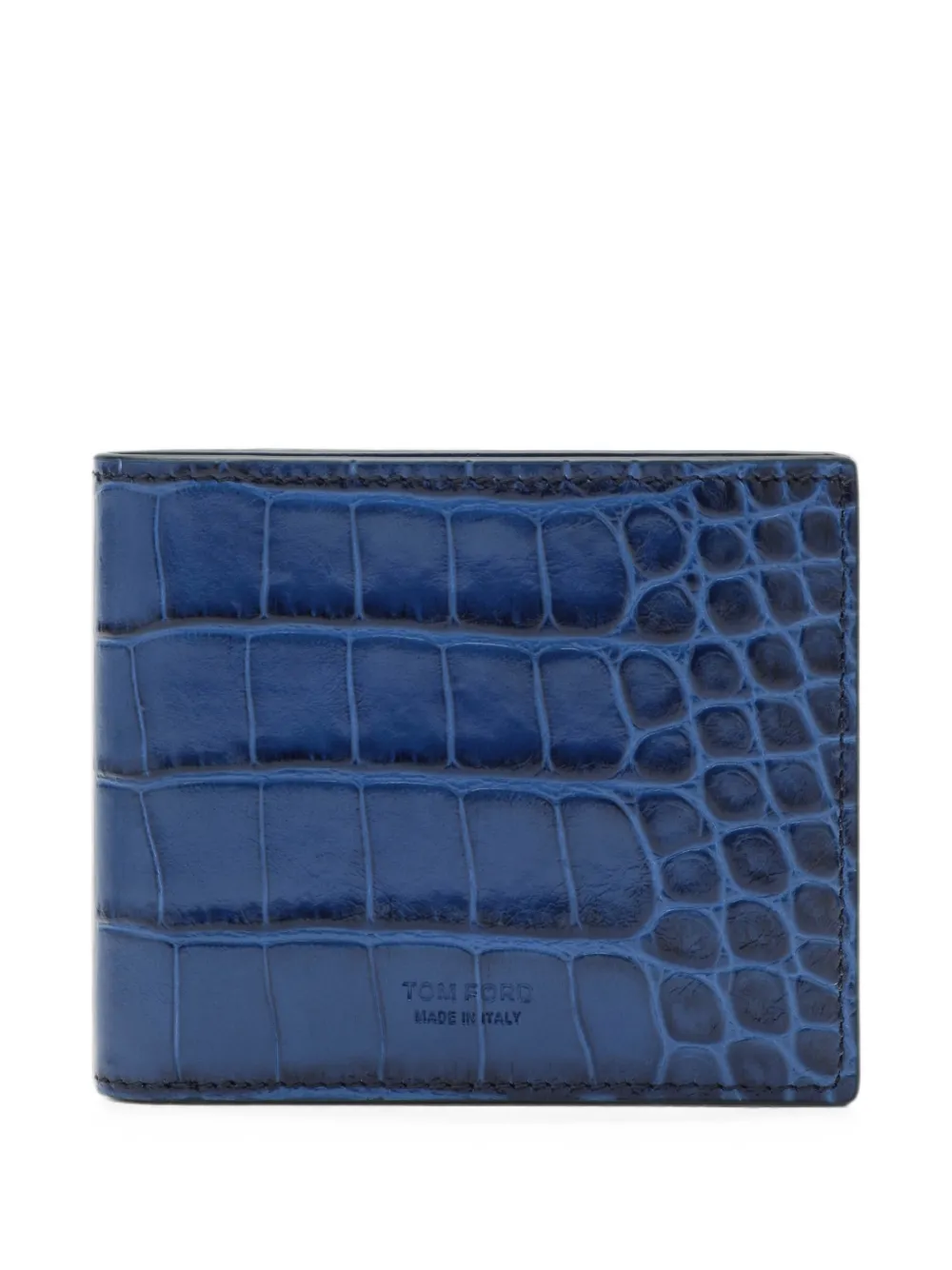 TOM FORD crocodile-effect leather wallet - Blu