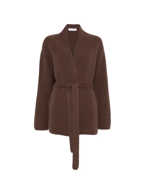 Liska ribbed belted cardigan