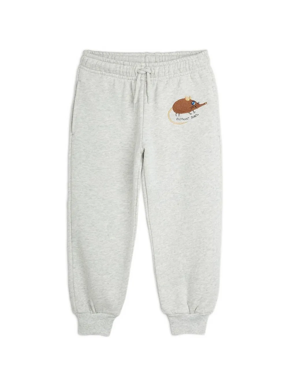 Mini Rodini Elephant-shrew embroidered-motif track pants - Grigio