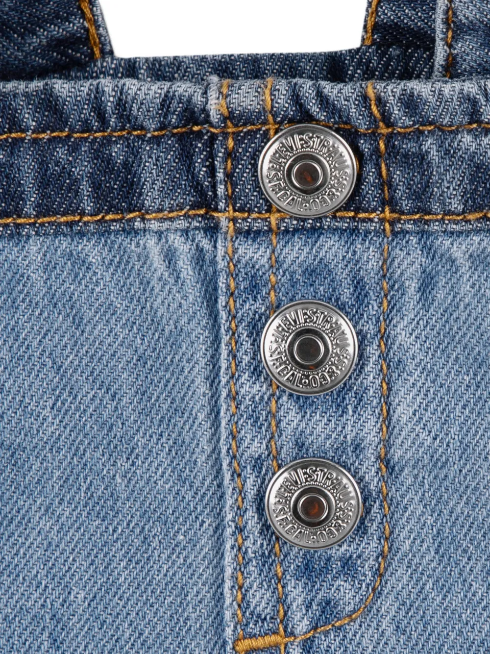 Levi's Kids flower-patch dungaree skirt Blauw