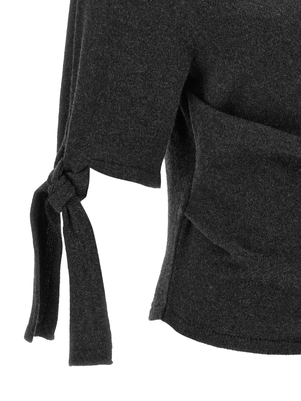Jacquemus tie-detail roll-neck sweater Grijs