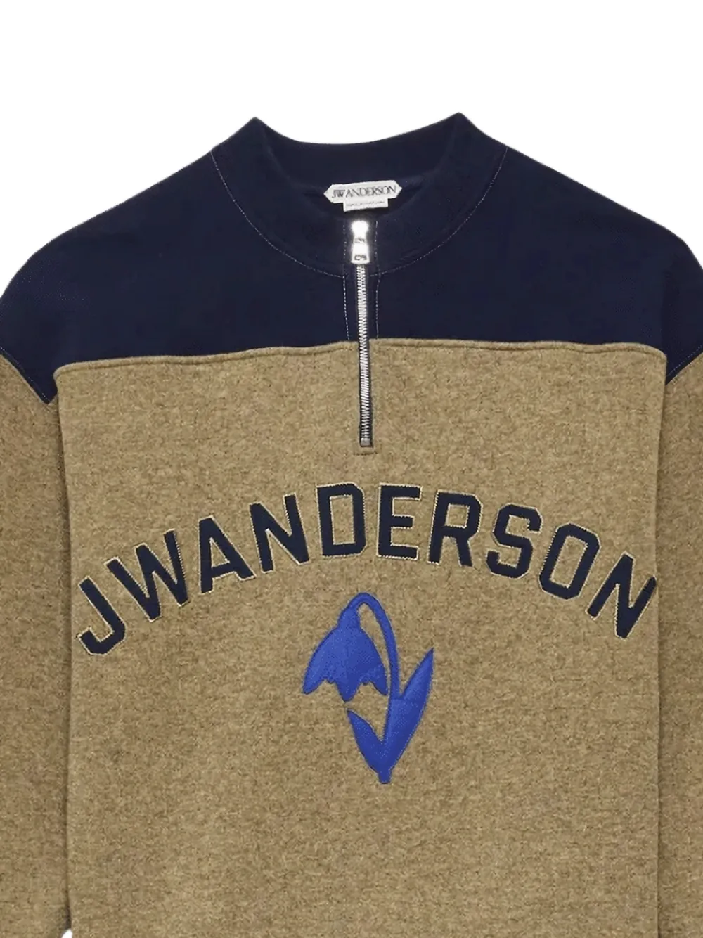 JW Anderson Sweater met geborduurd logo Beige