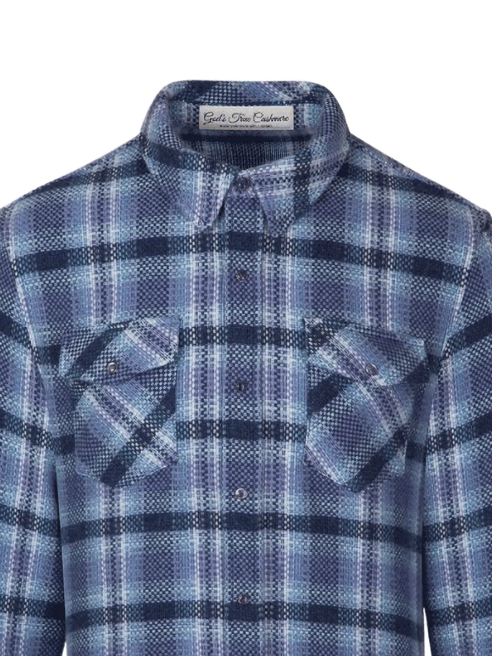 GOD'S TRUE CASHMERE Kasjmieren shirt met ruit-patroon Blauw