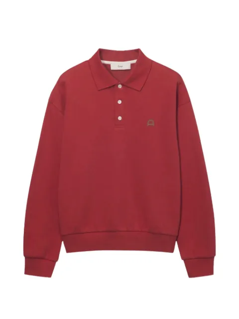 DUNST logo-embroidered polo sweater