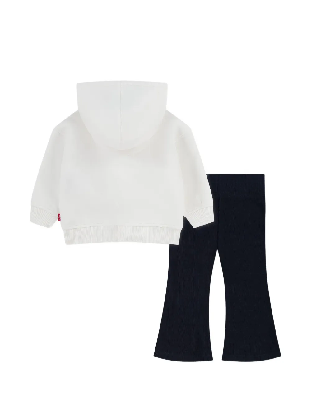 Levi's Kids Set met hoodie en broek met geborduurde teddybeer Wit