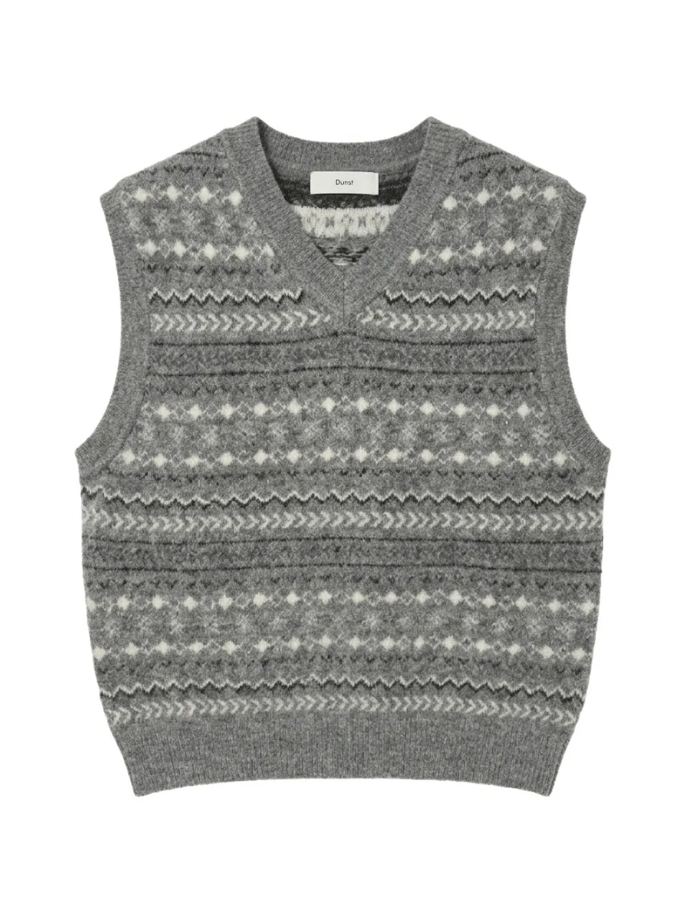 Dunst V-neck Knitted Vest In Gray