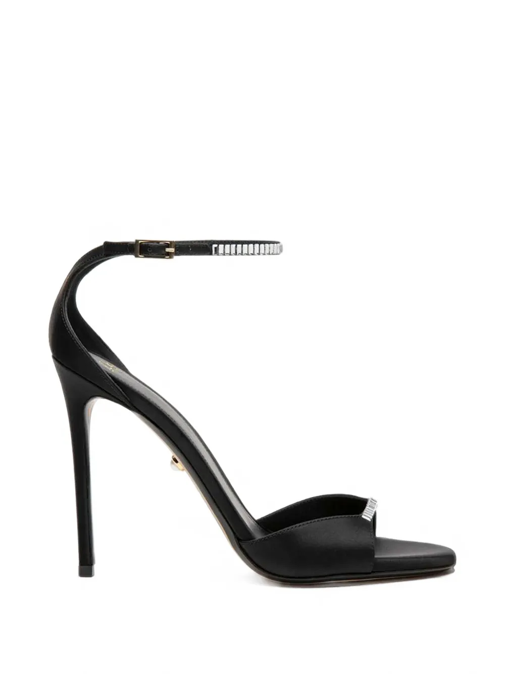 Alevì Ninel Xtal crystal-embellished silk sandals - Nero