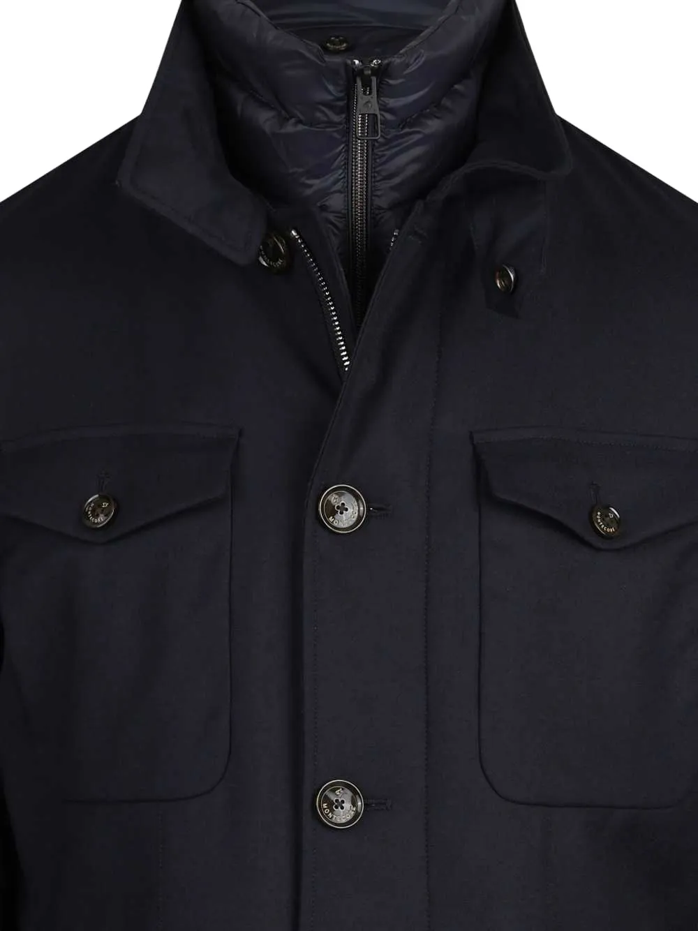 Montecore Shirtjack met vier zakken Blauw