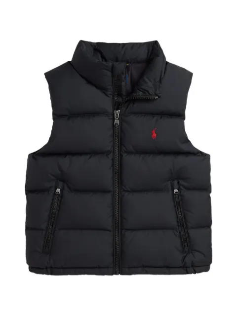 POLO RALPH LAUREN KIDS quilted logo-embroidered gilet