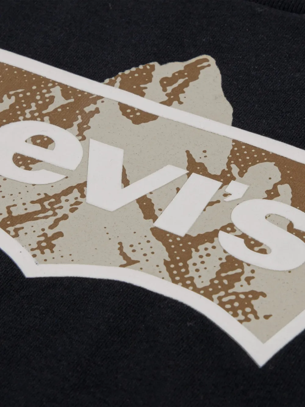 Levi's Kids logo-print T-shirt Zwart