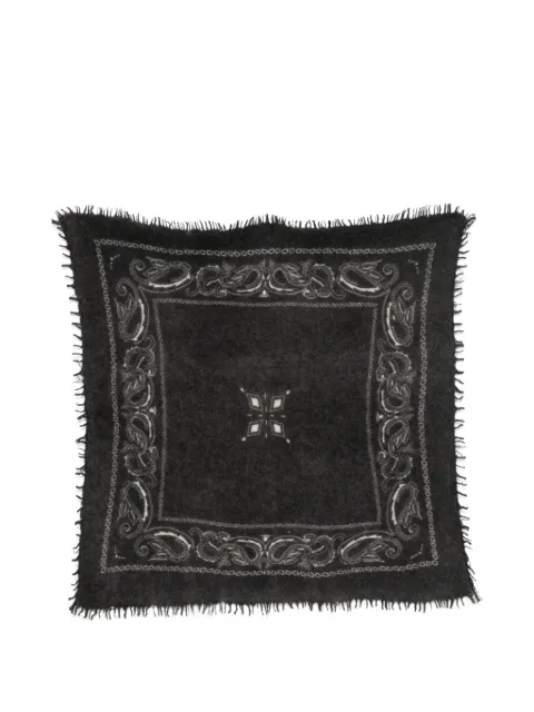 Liska Feli paisley-print fringed scarf