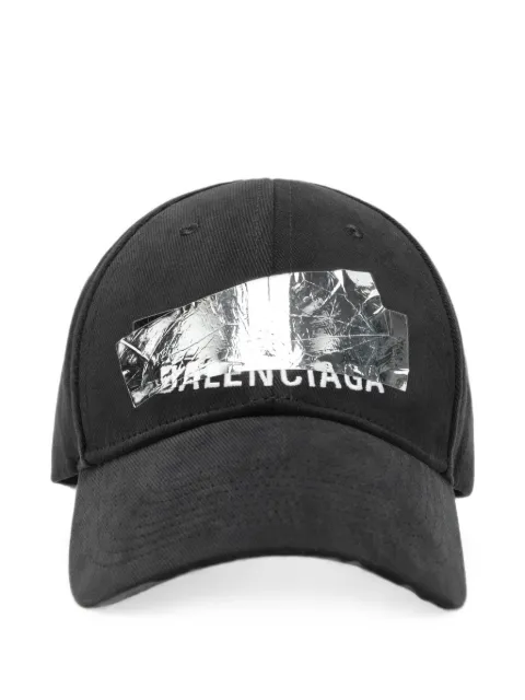 Balenciaga tape-logo cap