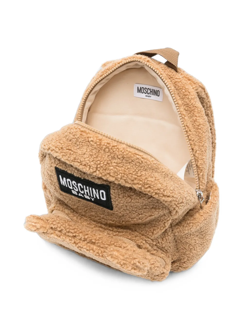 Moschino Kids Teddy Bear faux-shearling backpack Bruin