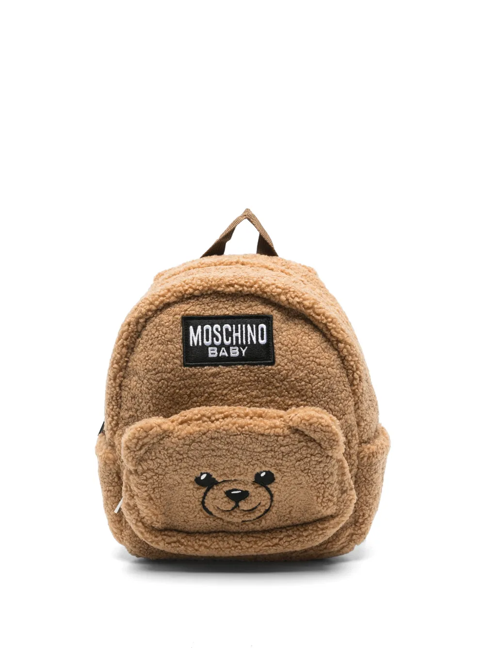 Moschino Kids Teddy Bear faux-shearling backpack - Marrone
