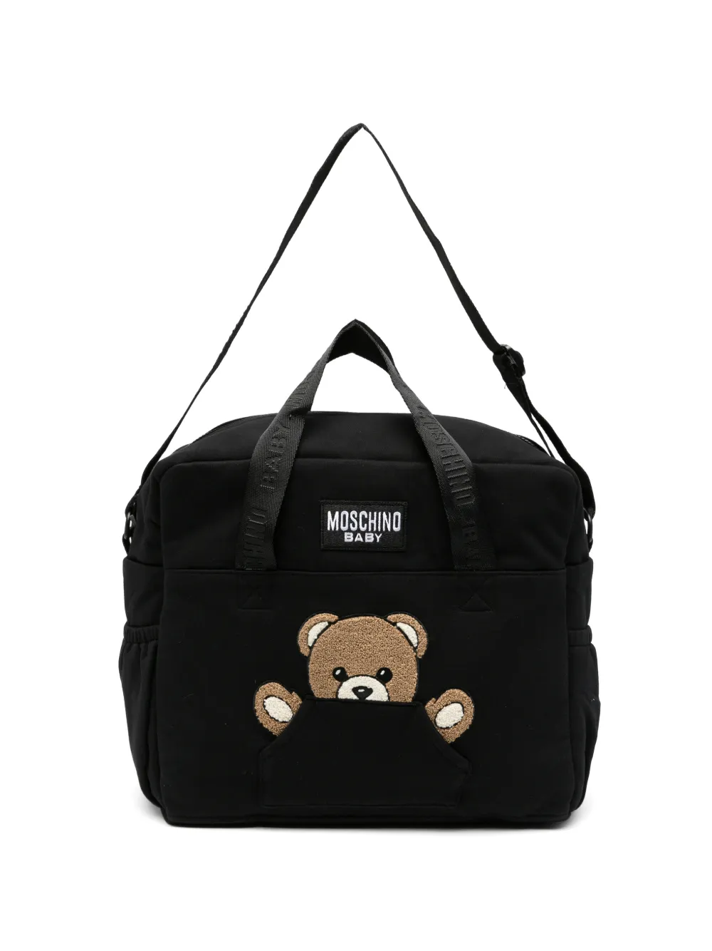 Moschino Kids Teddy Bear changing bag and changing mat set - Nero