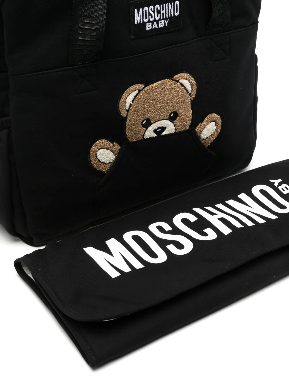 Moschino Kids Teddy Bear changing bag Zwart