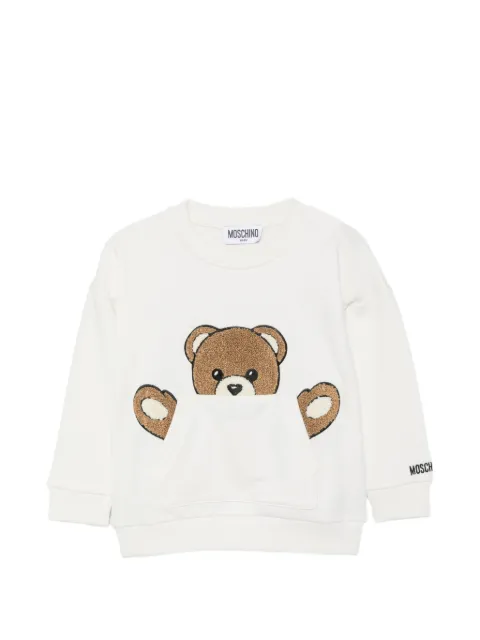 Moschino Kids Teddy-Bear-patch sweatshirt