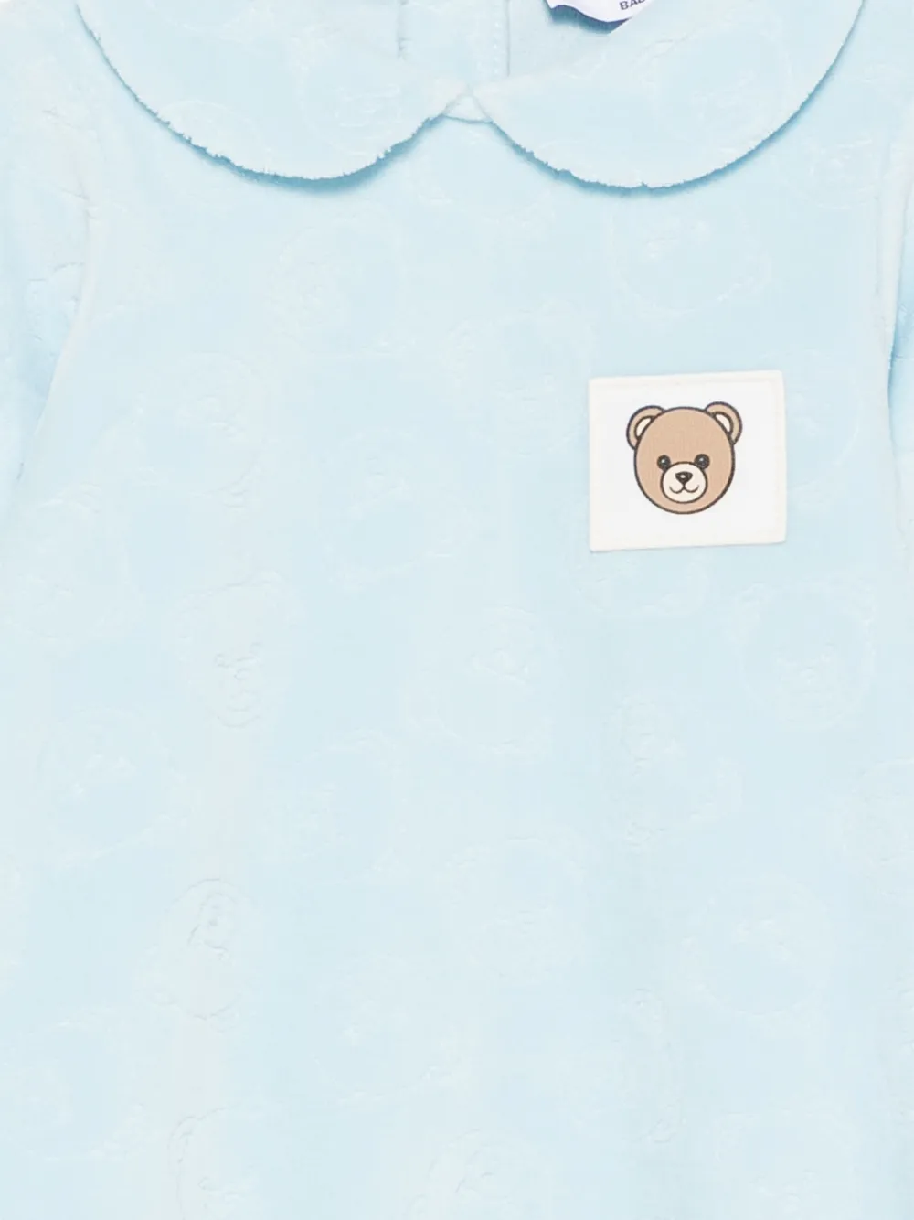 Moschino Kids Romperset met Teddy Bear-patch Blauw