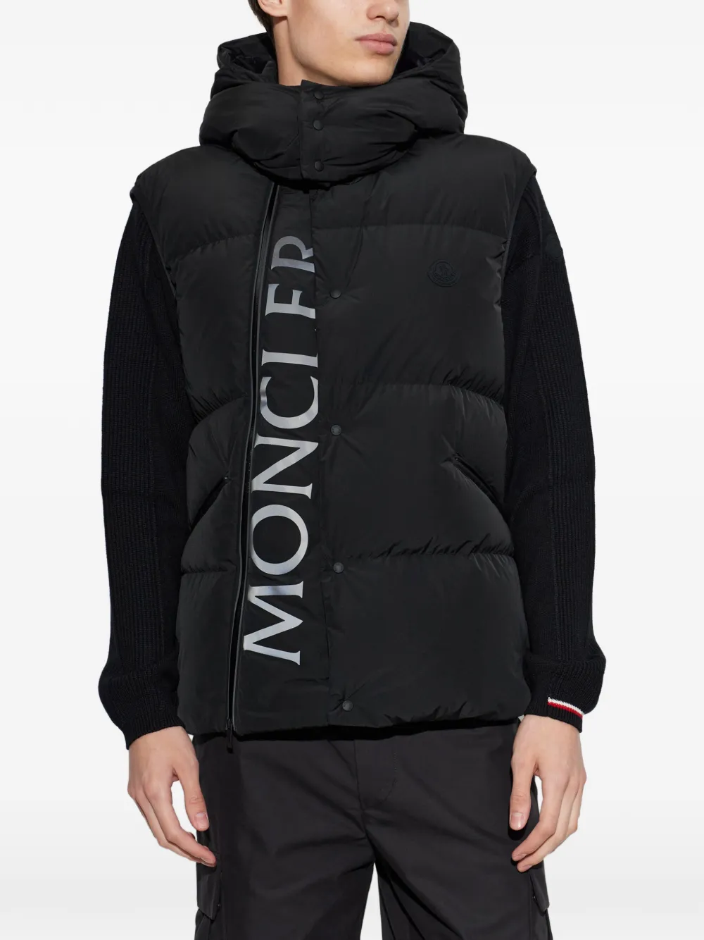 Moncler Aeclaire bodywarmer met logo-print Zwart