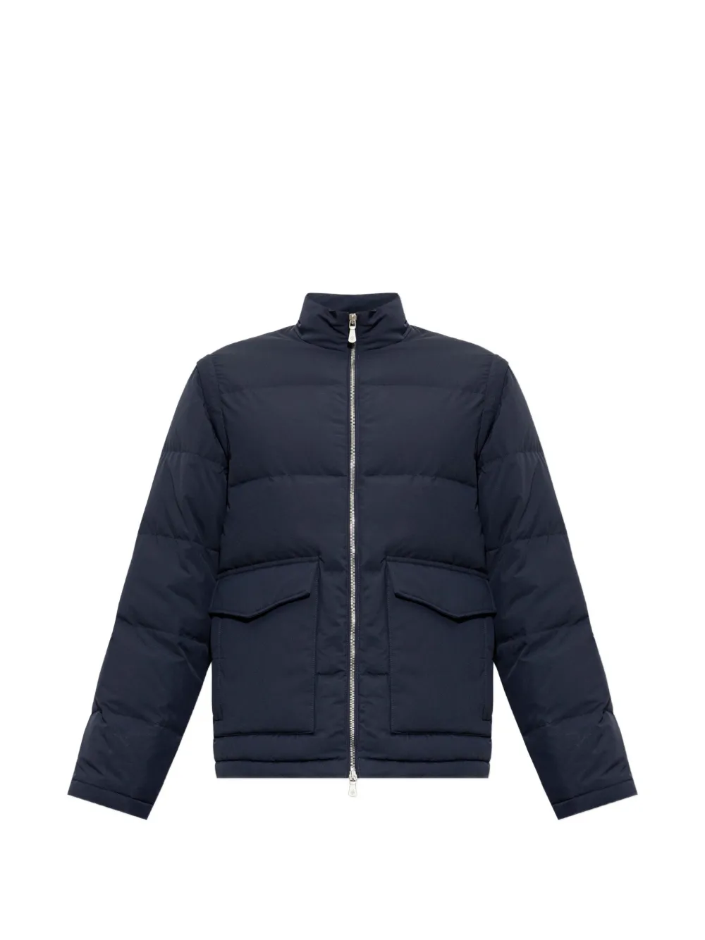 Eleventy quilted stand-up collar jacket - Blue