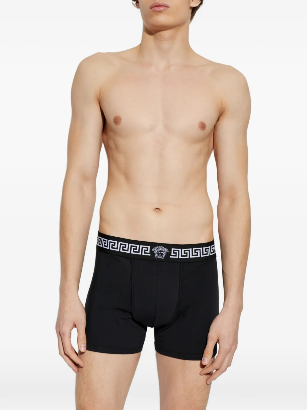 Versace Drie boxershorts met Medusa-logo en Greca-detail Zwart