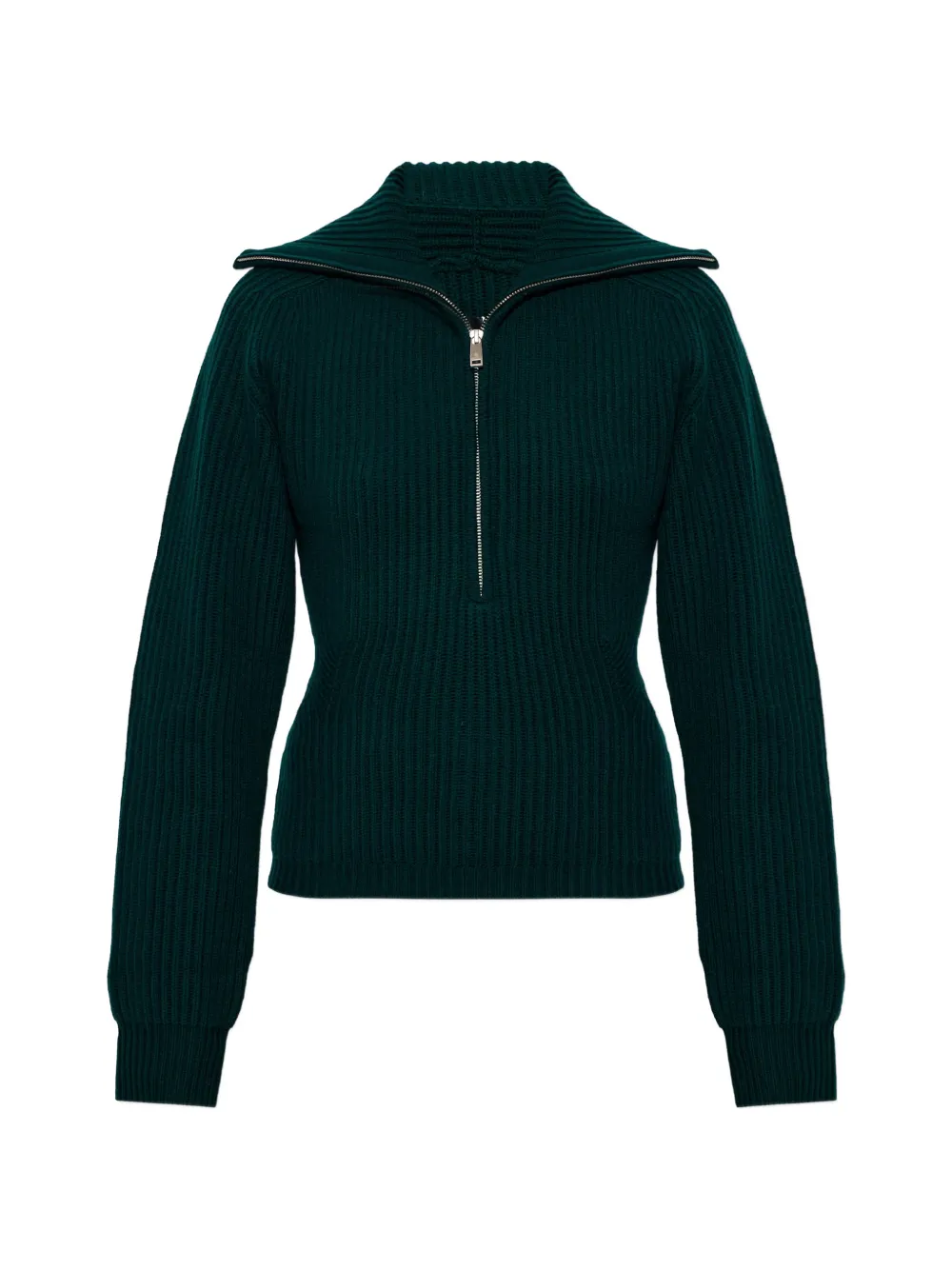 ANINE BING June trucker collar sweater - Verde