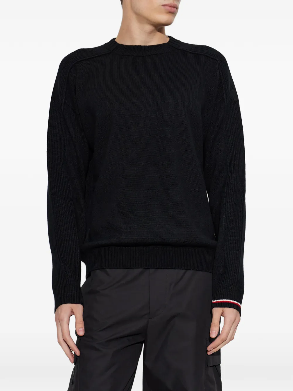 Moncler Ribgebreide trui Zwart
