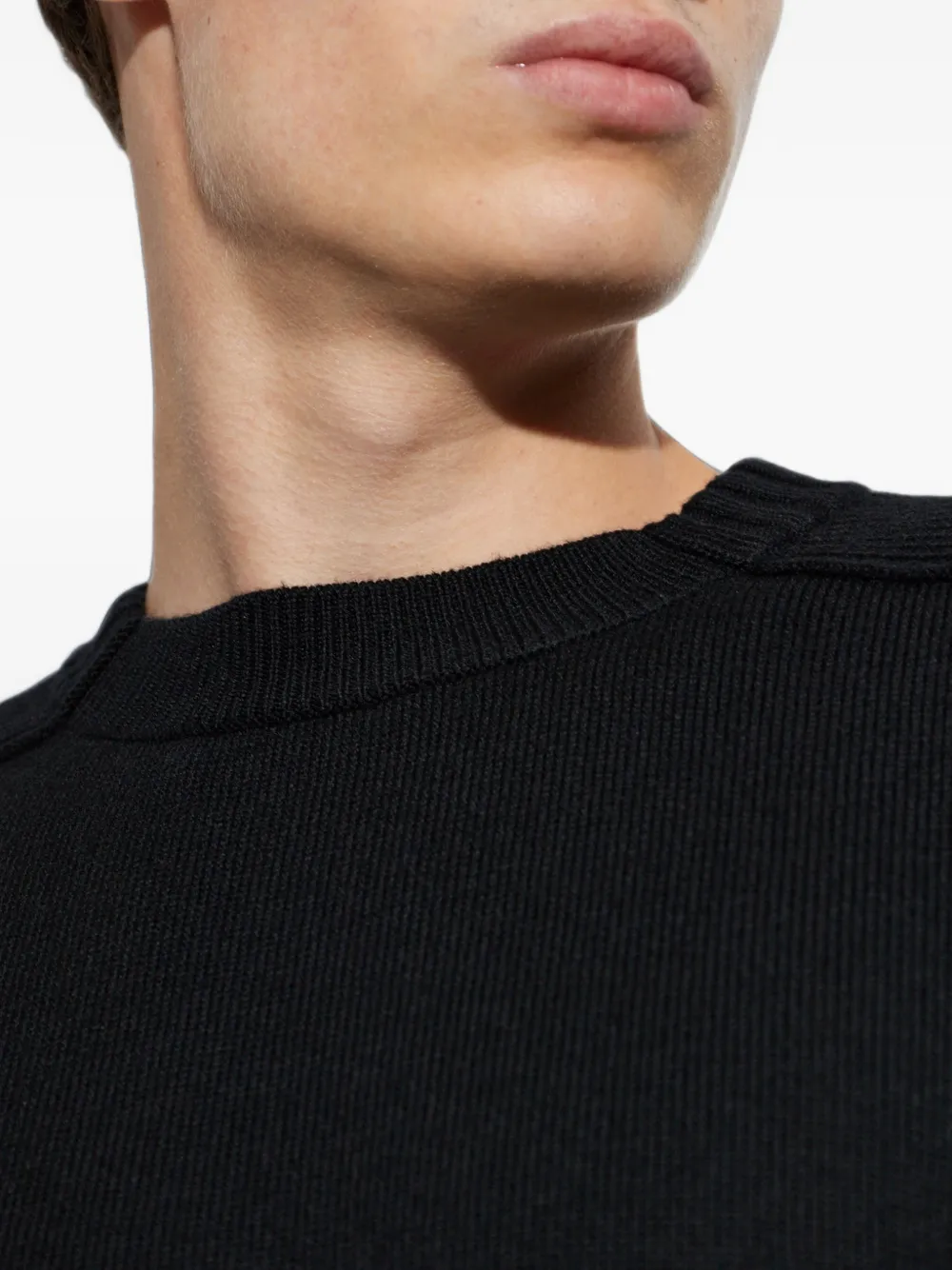 Moncler Ribgebreide trui Zwart