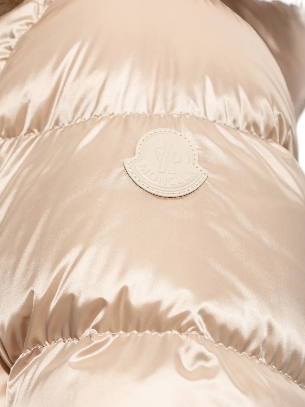 Moncler Cupidones donsjack met ceintuur Beige