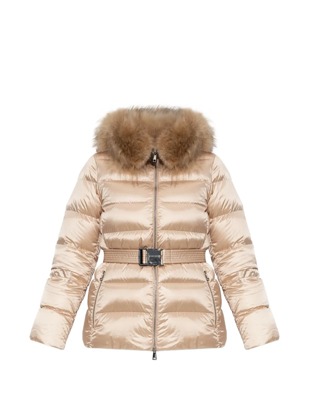 Moncler Cupidones donsjack met ceintuur Beige