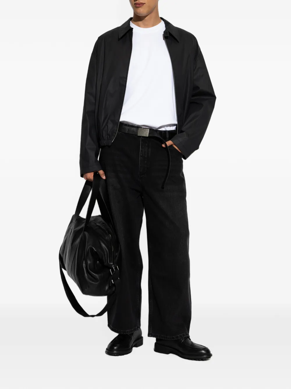 Studio Nicholson Lyons elasticated-hem jacket Zwart
