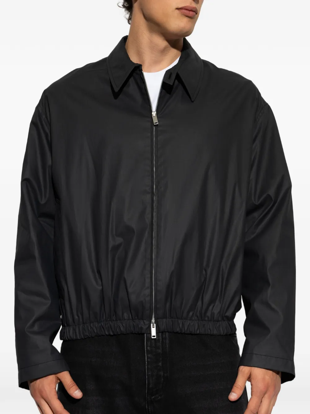 Studio Nicholson Lyons elasticated-hem jacket Zwart
