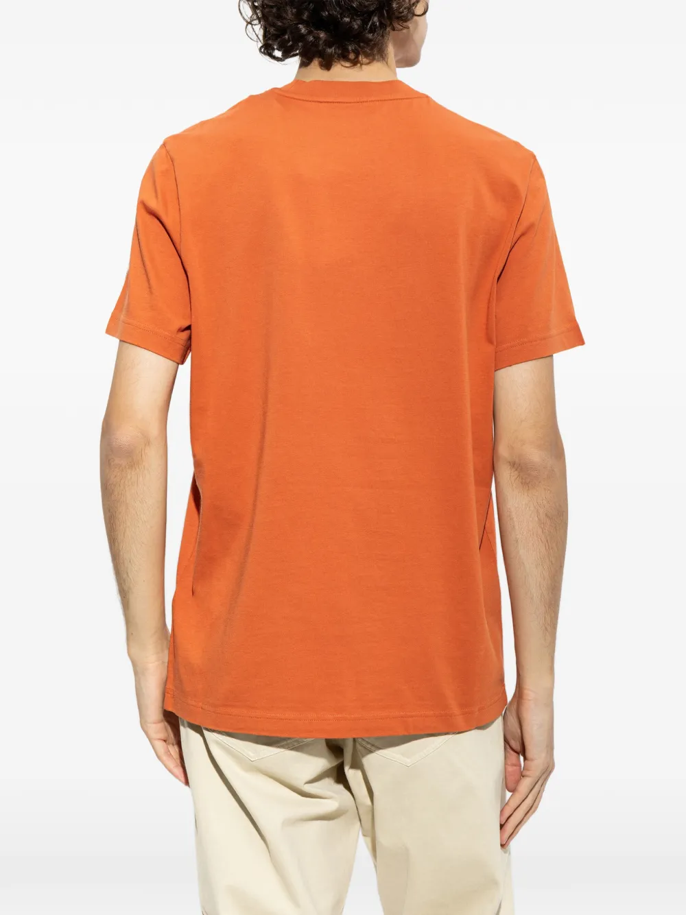 Moncler T-shirt met geborduurd logo Oranje