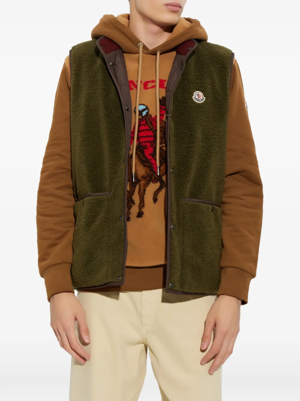 Moncler Yricas donsjack met capuchon Groen