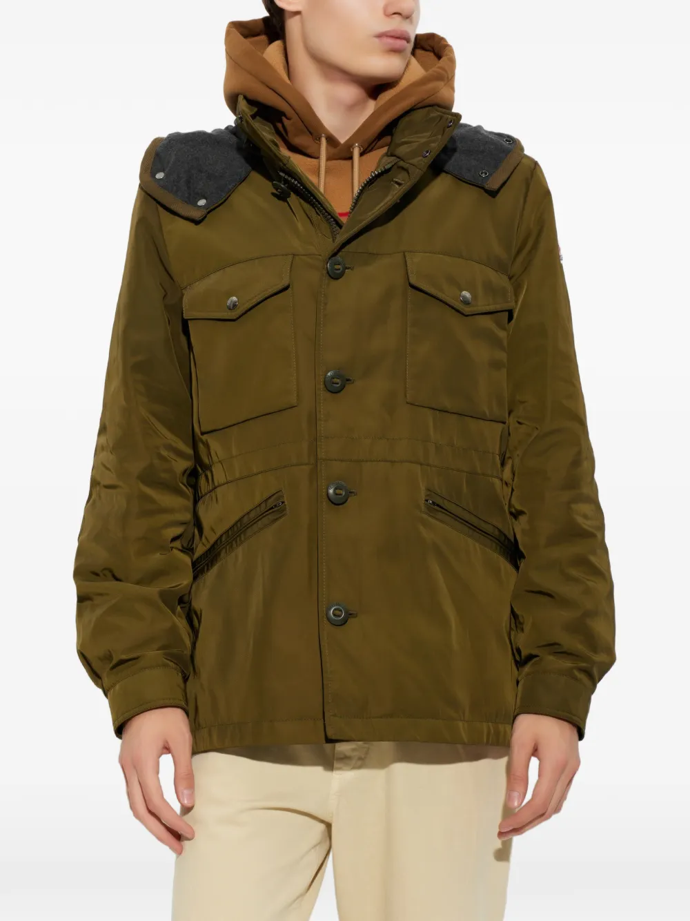 Moncler Yricas donsjack met capuchon Groen