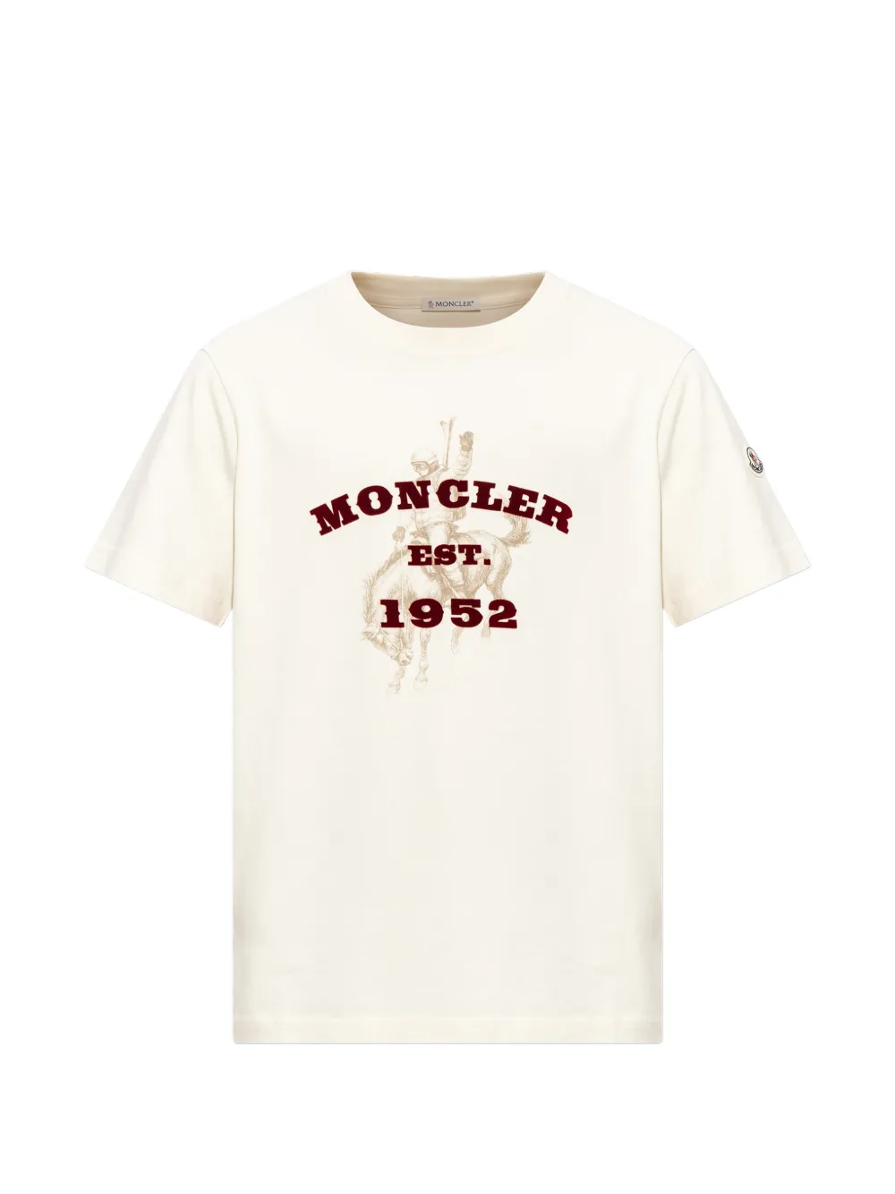 Moncler logo-print cotton T-shirt - Tons neutres Moncler logo-print cotton T-shirt - Tons neutres