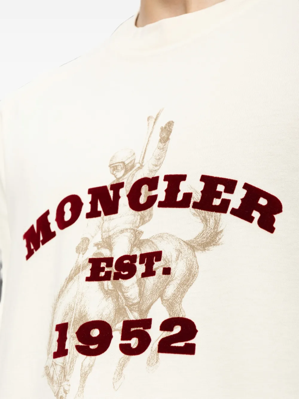 Moncler logo-print cotton T-shirt Beige