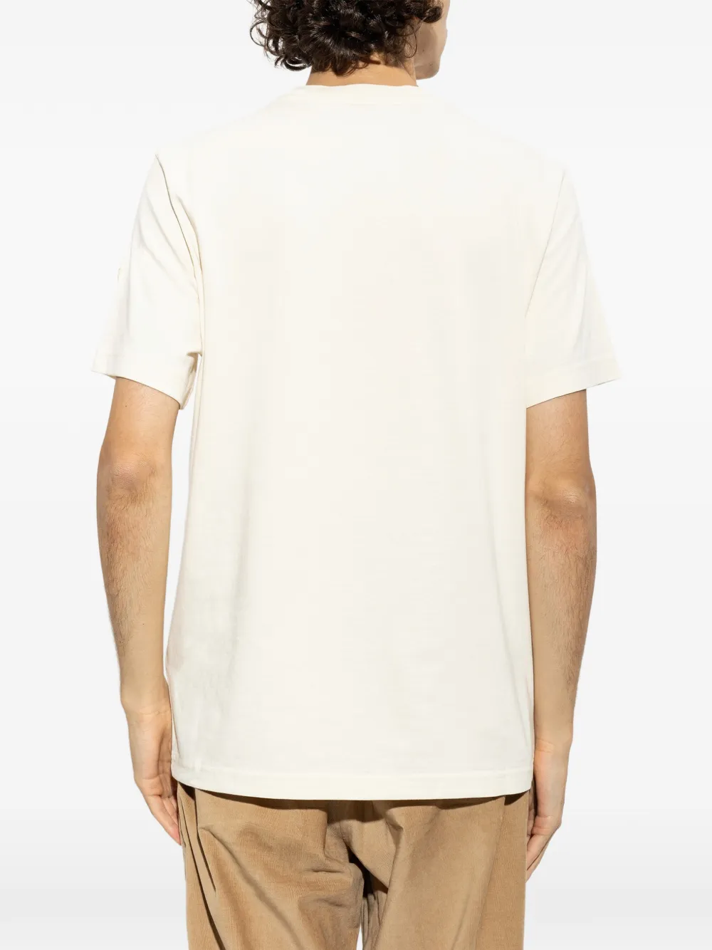 Moncler logo-print cotton T-shirt Beige