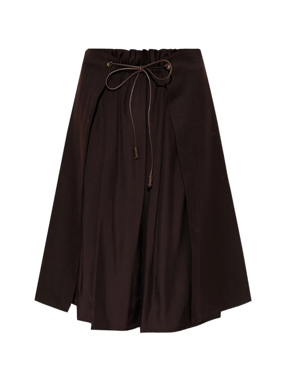 Moncler drawstring layered-detail midi skirt - Marron Moncler drawstring layered-detail midi skirt - Marron