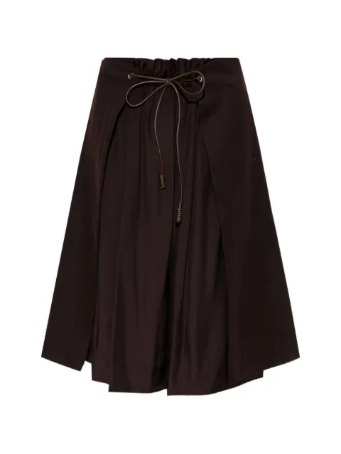 Moncler drawstring layered-detail midi skirt