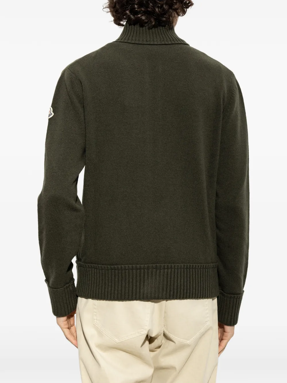 Moncler Vest met logopatch en rits Groen