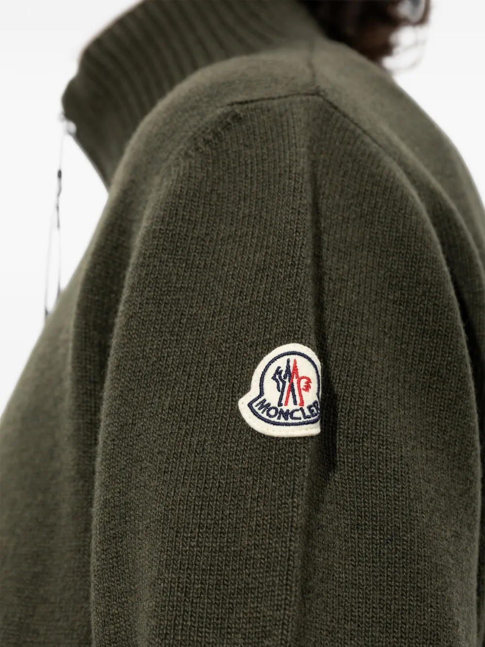 Moncler Vest met logopatch en rits Groen